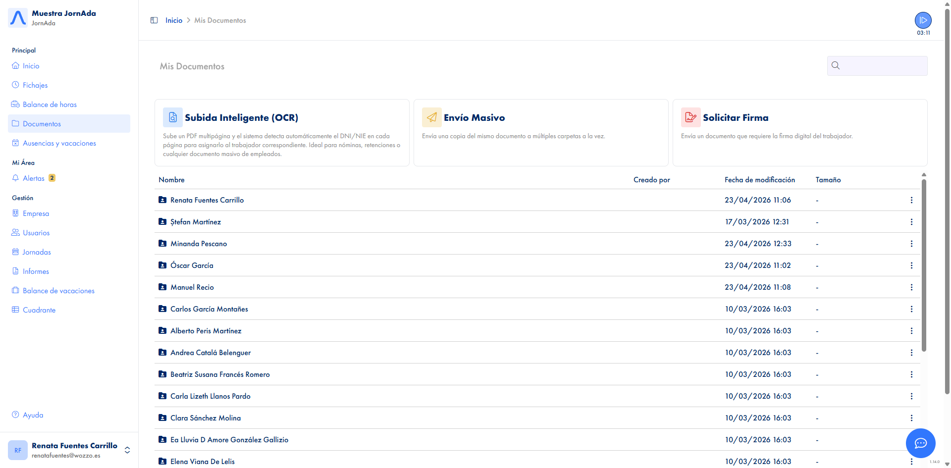 Suite de RRHH con gestion documental empresarial