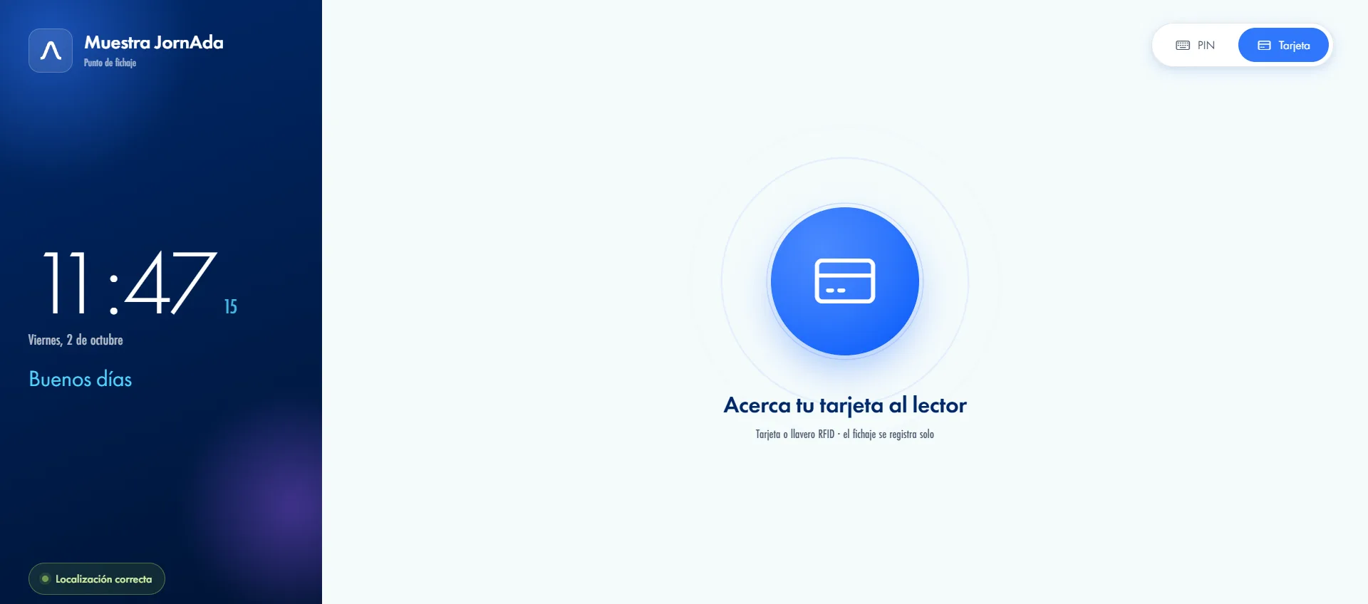 App de fichaje en modo kiosko para empresas