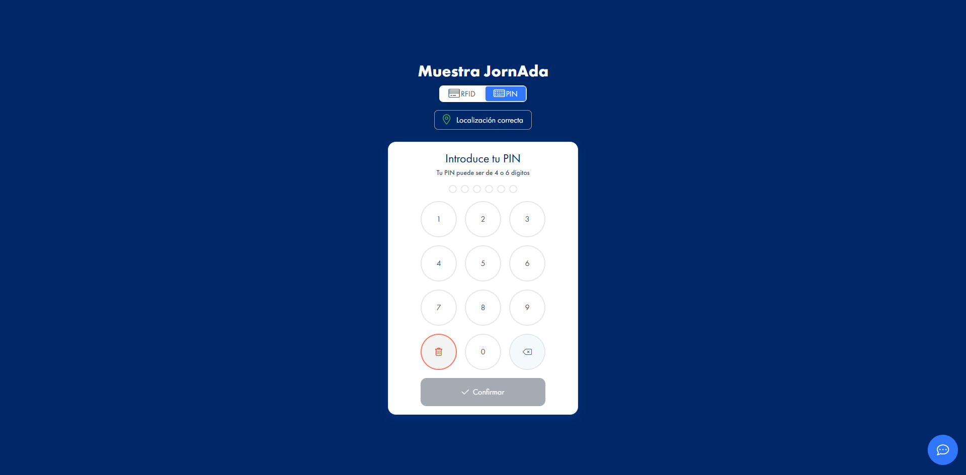 App de fichaje en modo kiosko para empresas